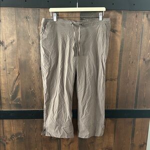 Prana Tan Wide Leg Crops Women’s Size L